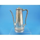 Tiffany & Co.; A late 19thC silver Coffee Pot, marked on base 'Tiffany & Co, 5399 M 8574, Sterling