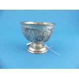 A small Edwardian silver pedestal Bowl, by Charles Boyton & Son Ltd., hallmarked London, 1906, of