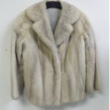 Vintage Fashion; a ladies 'Violet' Mink Fur Jacket, with chevron pattern pelts, lined in heavy