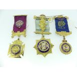 Royal Order of Buffaloes interest; three breast jewels inscribed to Bro. George Williams, Capstone