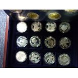 W.W.II Allied Coin Set Silver 1945-2015, five silver coins, boxed with certificates, together with a
