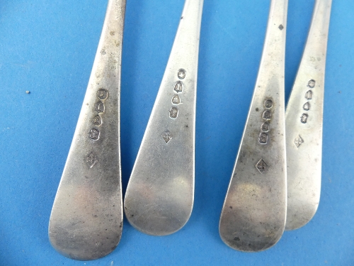 A quantity of assorted silver Flatware, including a George III serving spoon, by John Osborne, - Image 3 of 10