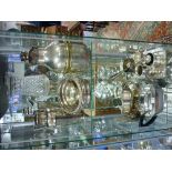 A quantity of Silver Plate, including entree dishes, bottle coasters, trays, mugs, flatware etc.,