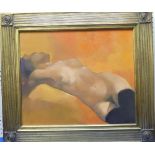 •Bill Bate (British, b.1962), Nude, oil on canvas, 20in x 24in (51cm x 61cm), framed. Provenance: