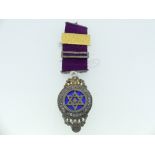 A Masonic Holy Royal Arch Chapter Exhaltation Jewel, with brilliants, presented to LB Pillin May