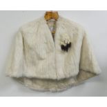 Vintage Fashion: a 1950s white ermine fur evening Cape, by J. B. & W. Cockayne Ltd., Sheffield,