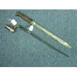 A Brown Bess Socket Bayonet, 20½in (52cm) long, together with a W.W.1 German Butcher Bayonet, with