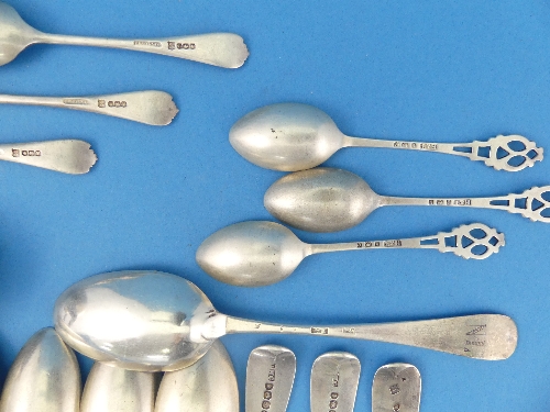 A quantity of assorted silver Flatware, including a George III serving spoon, by John Osborne, - Image 10 of 10