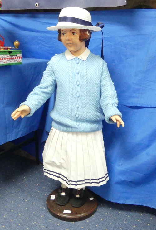 A Large Child Mannequin from Fields of Sidmouth, solid composition and painted face on wooden