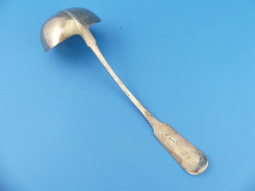 A George IV Irish silver Ladle, by Patrick Moore, hallmarked Dublin, 1820, the handle crested and - Image 2 of 4