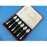 A cased set of six Elizabeth II 'Hallmark' Spoons, by Travis, Wilson & Co Ltd, the set containing