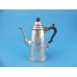 An Edwardian silver Coffee Pot, by James Dixon & Sons, hallmarked Sheffield, 1908, in the Queen Anne