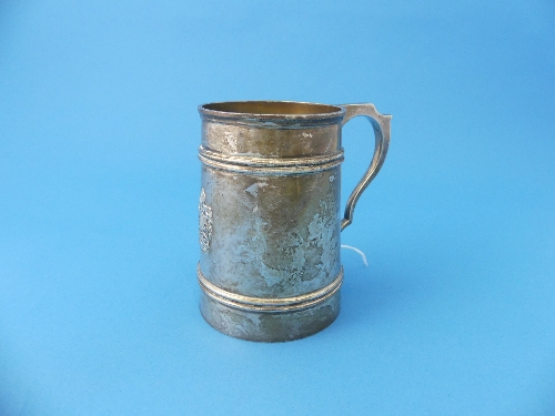 Masonic Interest; A George V silver Mug, by James Deakin & Sons, hallmarked Sheffield, 1927, of