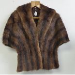 Vintage Fashion: two mid 20thC fur Stoles, including a brown mink elongated cape (2)
