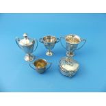 A small George V silver Trophy Cup and Cover, hallmarked London 1926, 4½in (11.5cm) high, together