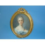 19th century French School, Henrietta de Bourbon and Madam Elisabeth, a pair, pastel portraits, 8½in