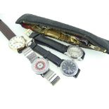 Four vintage gentleman's Wristwatches, including Russian Poljot alarm watch, Tissot and Timex,