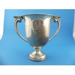A George V silver two handled Trophy Cup, by S Blanckensee & Son Ltd, hallmarked Chester, 1927, with