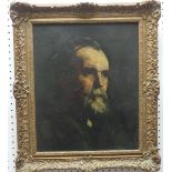 19th century School, portrait of "Mr Lock", oil on canvas, 20in x 16in (51cm x 40.5cm), framed.