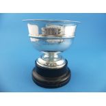 An early 20thC silver Trophy Bowl, by Barker Brothers, hallmarked Chester, date letter rubbed, of