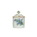 A MEISSEN PORCELAIN JAR AND COVER