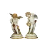 TWO MEISSEN PORCELAIN FIGURES OF CUPID