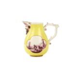 A MEISSEN YELLOW-GROUND MILK JUG