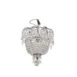 A late 19th century crystal glass chandelier