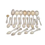 A mixed group of sterling silver flatware