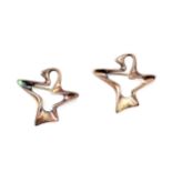 A pair of 'Designer of the Year 2000' brooches, by Henning Koppel for Georg Jensen