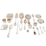 A mixed collection of silver items, mainly sterling standard