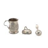 A mixed group of sterling silver, including a George III small mug London 1769