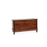 A large 19th century French cherrywood linen chest