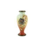 A Royal Doulton Faience vase of baluster form