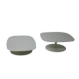 Republic of Fritz Hansen, Denmark, two white coffee table and another