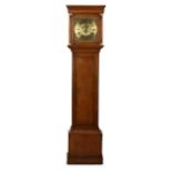 An 18th century fruitwood thirty hour longcase clo