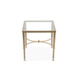 A French Empire style brass side table