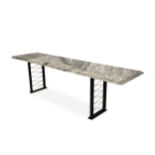 A large contemporary marble console table