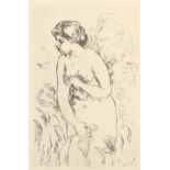 Renoir (Pierre Auguste) Baigneuse debout à mi-jambes, etching, on laid paper, the only state, with