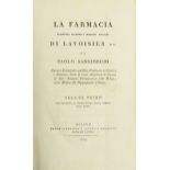 Sangiorgio (Paolo) La farmacia descritta secondo i moderni principj di Lavoisier, FIRST EDITION, 5