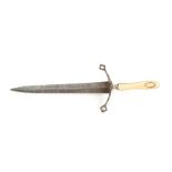 COMPOSITE IVORY-GRIPPED LEFT-HAND DAGGER