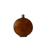 A LARGE CHINESE LACQUERED FLASK.