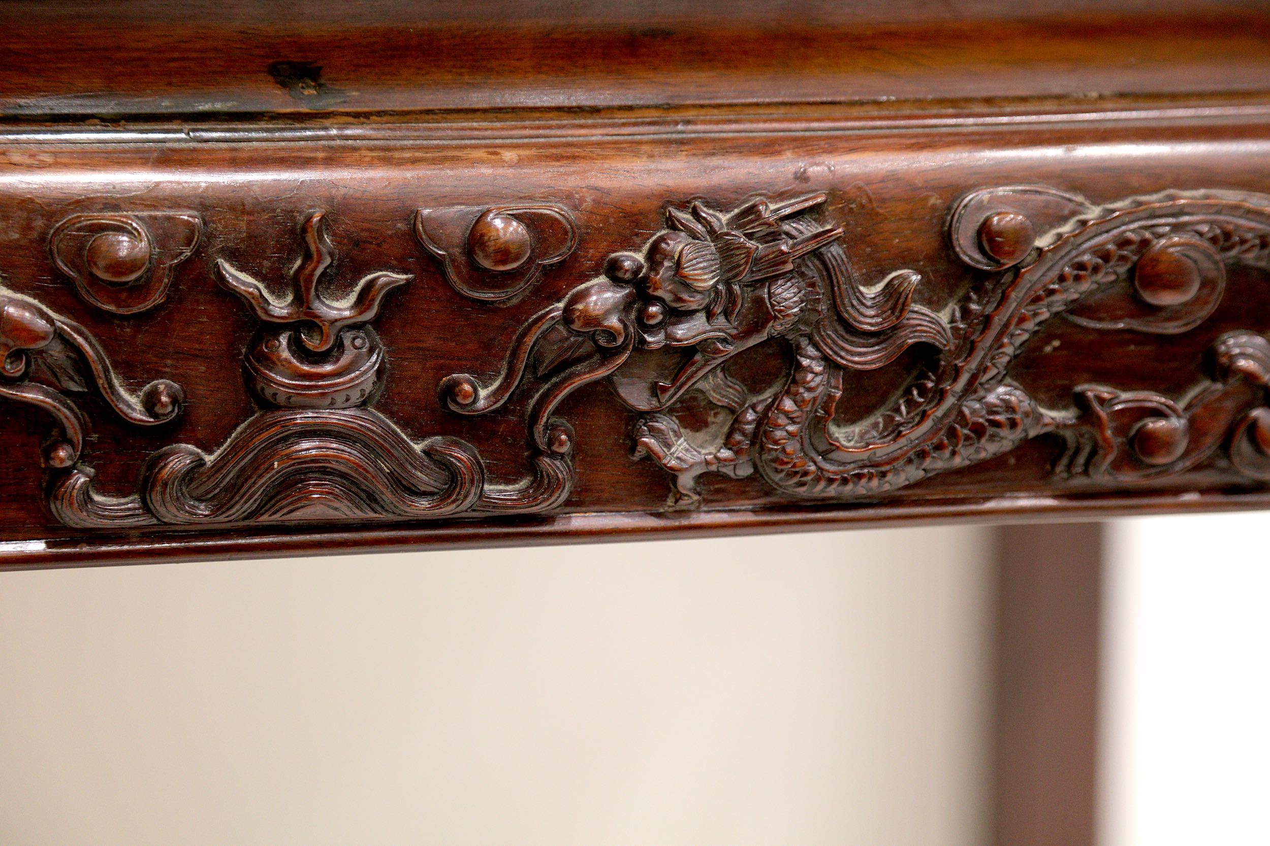 A CHINESE SQUARE HARDWOOD TABLE. - Image 5 of 5