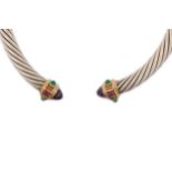 A gem-set torc collar, by David Yurman