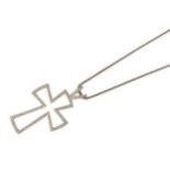 A diamond-set cross pendant necklace, by Theo Fennell