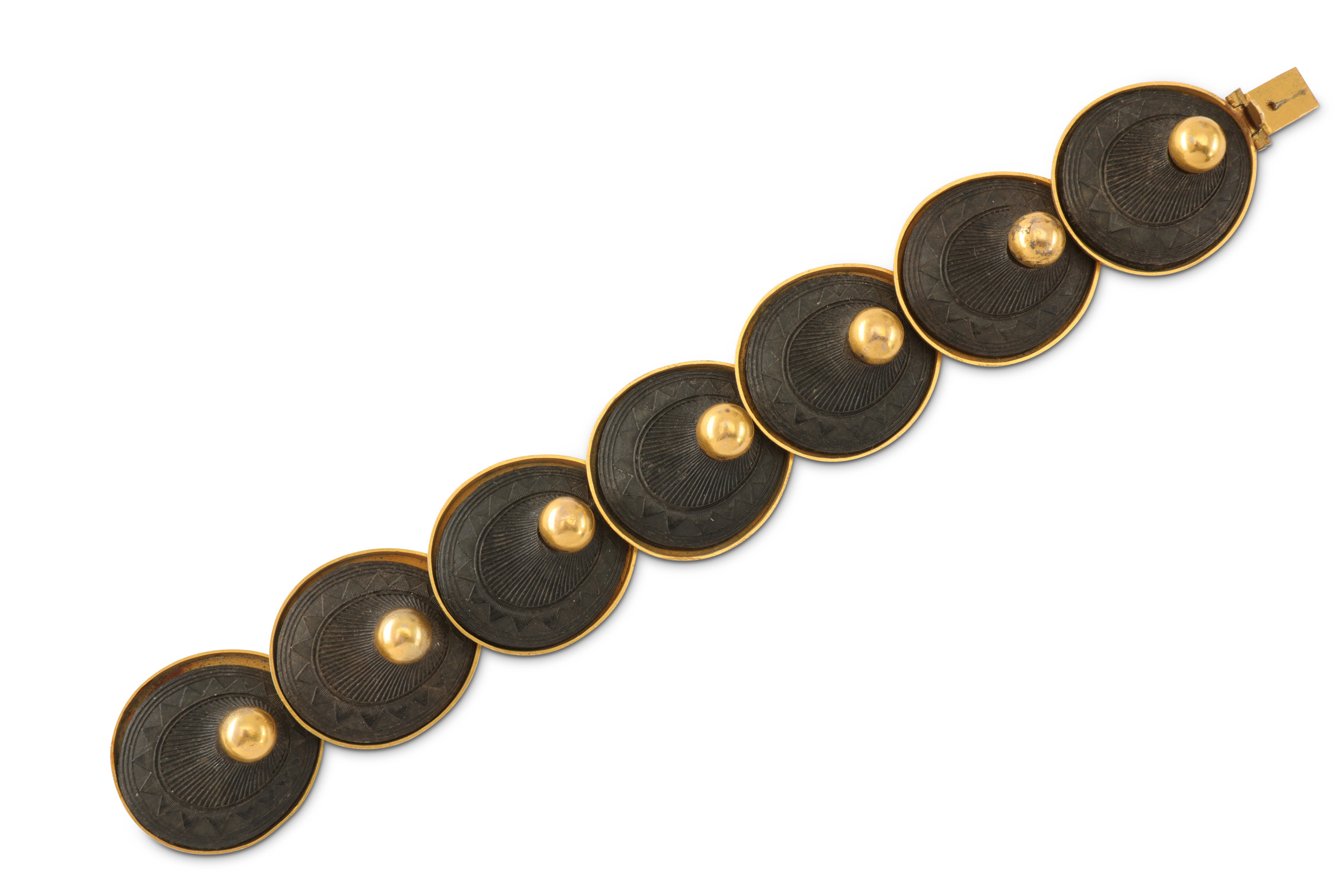 A mid 19th century bog oak bracelet