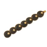 A mid 19th century bog oak bracelet