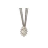 A diamond pendant necklace