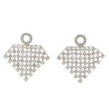 A pair of diamond earrings