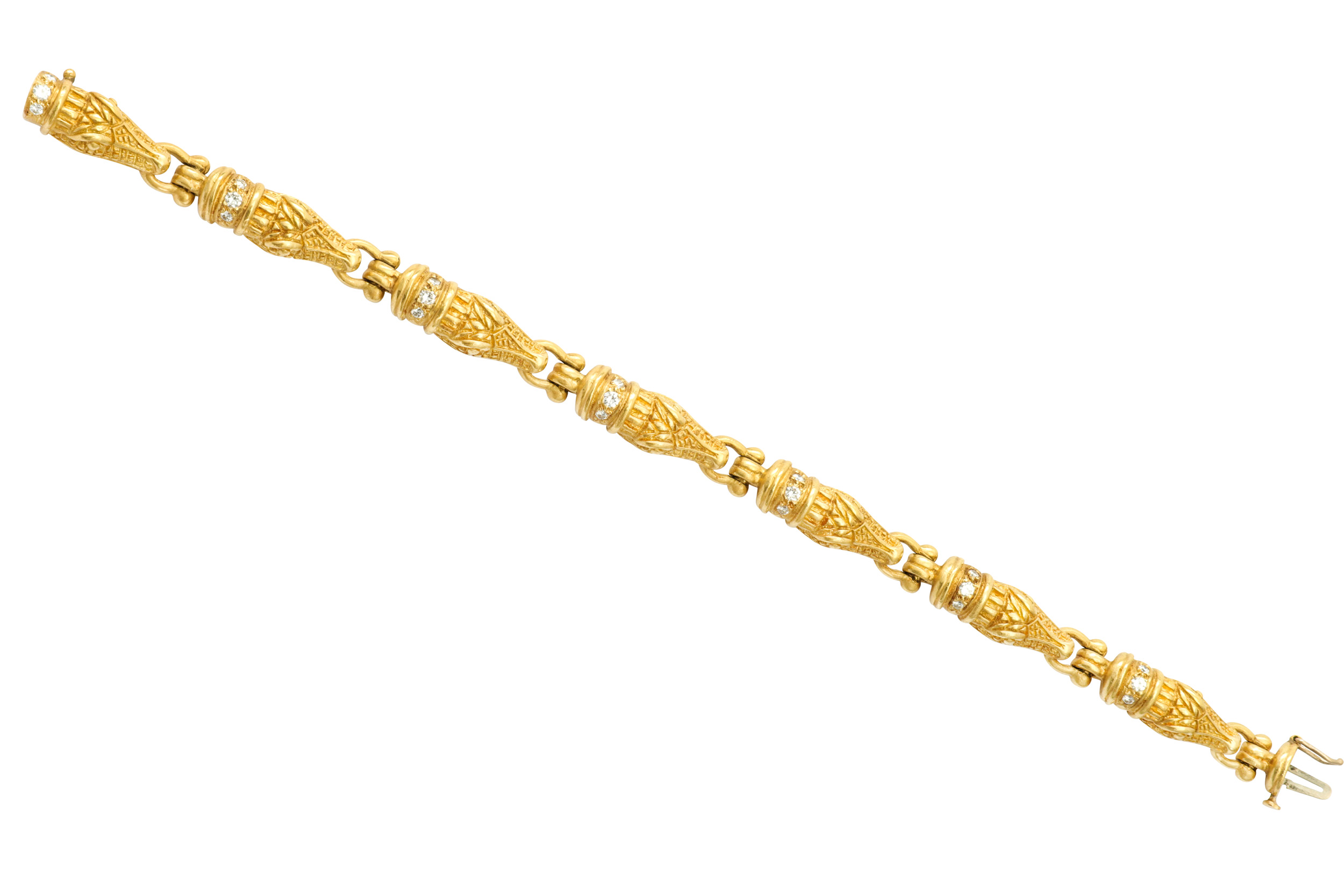 A diamond-set alligator bracelet, by B. Kieselstein-Cord, 1996